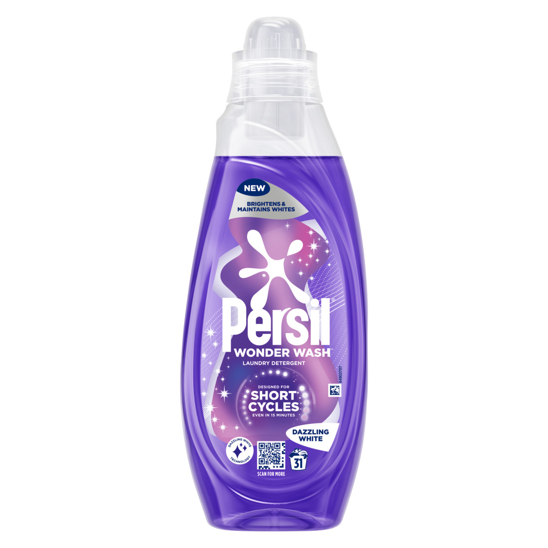 Persil Wonder Wash Dazzling White Liquid Detergent Packshot 