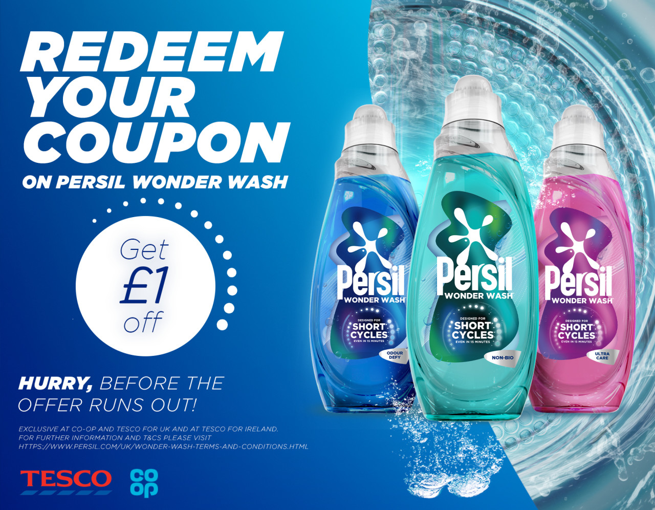 Redeem your coupon on persil wonder wash
Persil Wonder Wash pack line up
